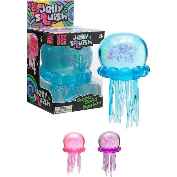 Schylling NeeDoh Jellysquish Jelly Fish Novelty Sensory Fidget Stress Relief Toy - Picture 2 of 14